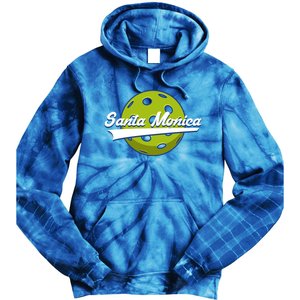 Pickleball Swoosh Santa Monica Ca Gift Tie Dye Hoodie