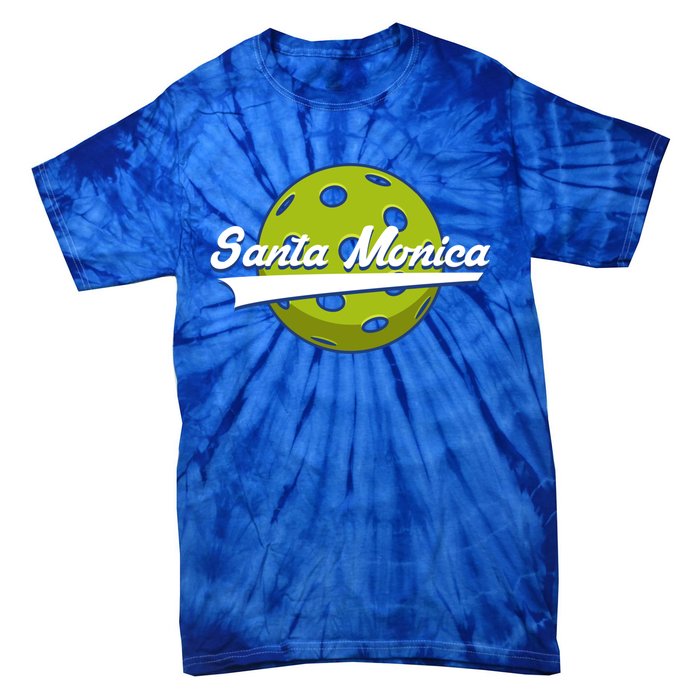 Pickleball Swoosh Santa Monica Ca Gift Tie-Dye T-Shirt