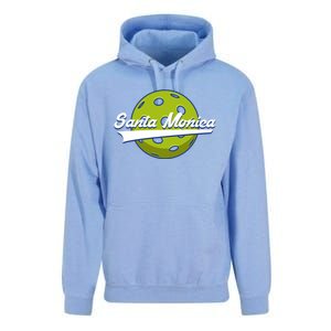 Pickleball Swoosh Santa Monica Ca Gift Unisex Surf Hoodie