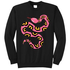 Pink Snake Sky Herpetologist Reptile Python Lover Sweatshirt