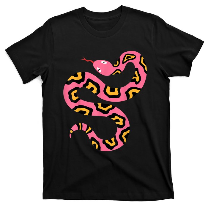 Pink Snake Sky Herpetologist Reptile Python Lover T-Shirt