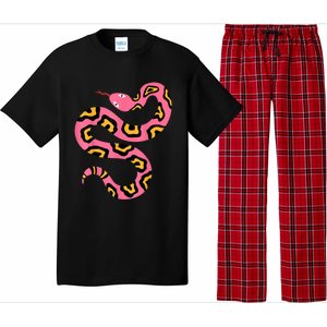 Pink Snake Sky Herpetologist Reptile Python Lover Pajama Set