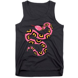 Pink Snake Sky Herpetologist Reptile Python Lover Tank Top