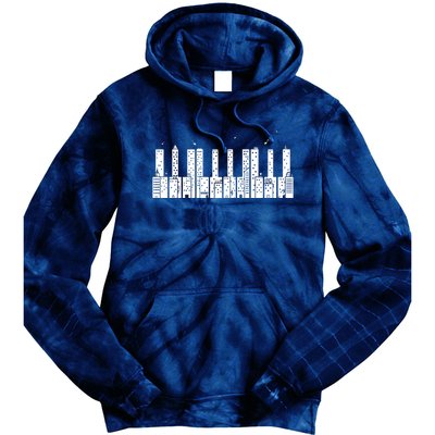 Piano Shirts Skyline Keyboard Music Tie Dye Hoodie