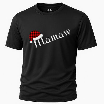 Plaid Santa Sleep Hat Mamaw Gift Performance Shirt