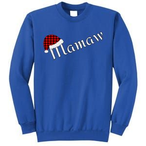 Plaid Santa Sleep Hat Mamaw Gift Sweatshirt