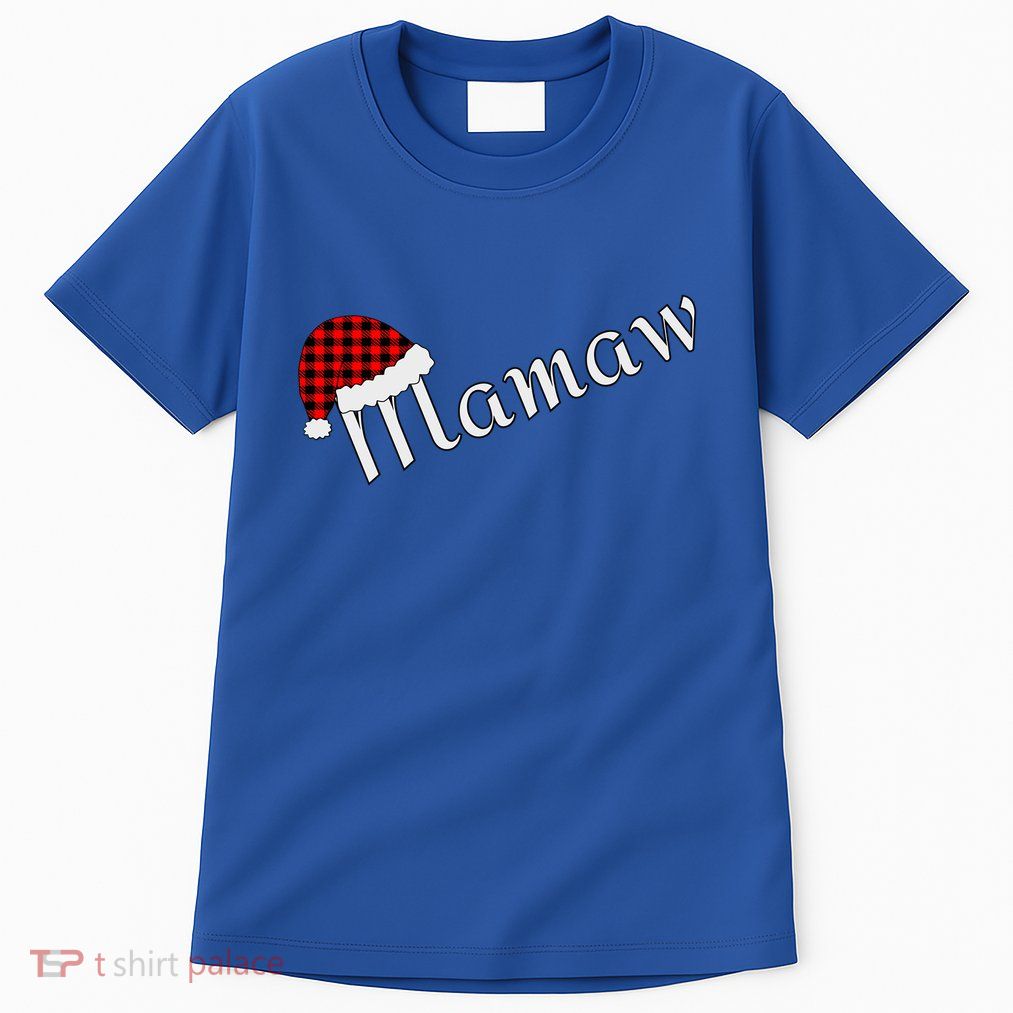 Plaid Santa Sleep Hat Mamaw Gift Tall T-Shirt
