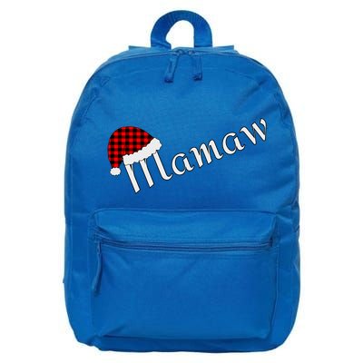 Plaid Santa Sleep Hat Mamaw Gift 16 in Basic Backpack