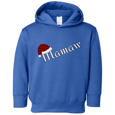 Plaid Santa Sleep Hat Mamaw Gift Toddler Hoodie