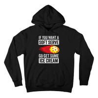 Pickleball Soft Serve Ice Cream Funny Pickleball Tall Hoodie