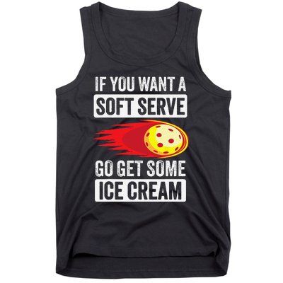 Pickleball Soft Serve Ice Cream Funny Pickleball Tank Top