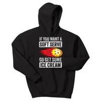 Pickleball Soft Serve Ice Cream Funny Pickleball Kids Hoodie