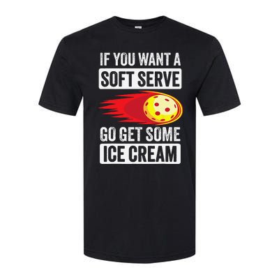 Pickleball Soft Serve Ice Cream Funny Pickleball Softstyle® CVC T-Shirt