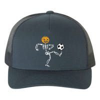 Pumpkin Skeleton Soccer Player Halloween Boy Soccer Yupoong Adult 5-Panel Trucker Hat