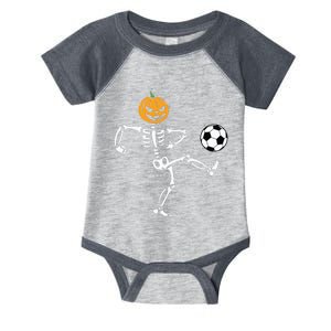 Pumpkin Skeleton Soccer Player Halloween Boy Soccer Infant Baby Jersey Bodysuit