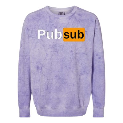 Pub Sub Sandwich Fan Adult Sarcastic Humor Colorblast Crewneck Sweatshirt