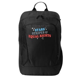 Patriotic Stars Stripes And Equal Rights 4th Of July Gift City Backpack