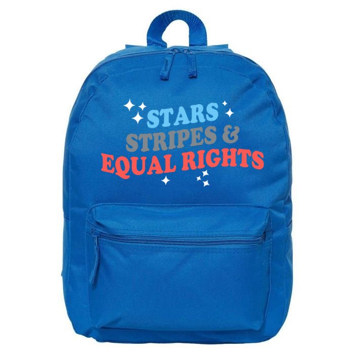 Patriotic Stars Stripes And Equal Rights 4th Of July Gift 16 in Basic Backpack