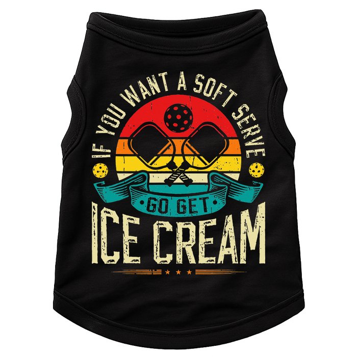 Pickleball Soft Serve Ice Cream Pickleball Player Doggie Tank