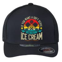 Pickleball Soft Serve Ice Cream Pickleball Player Flexfit Unipanel Trucker Cap