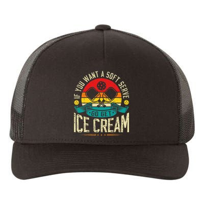 Pickleball Soft Serve Ice Cream Pickleball Player Yupoong Adult 5-Panel Trucker Hat