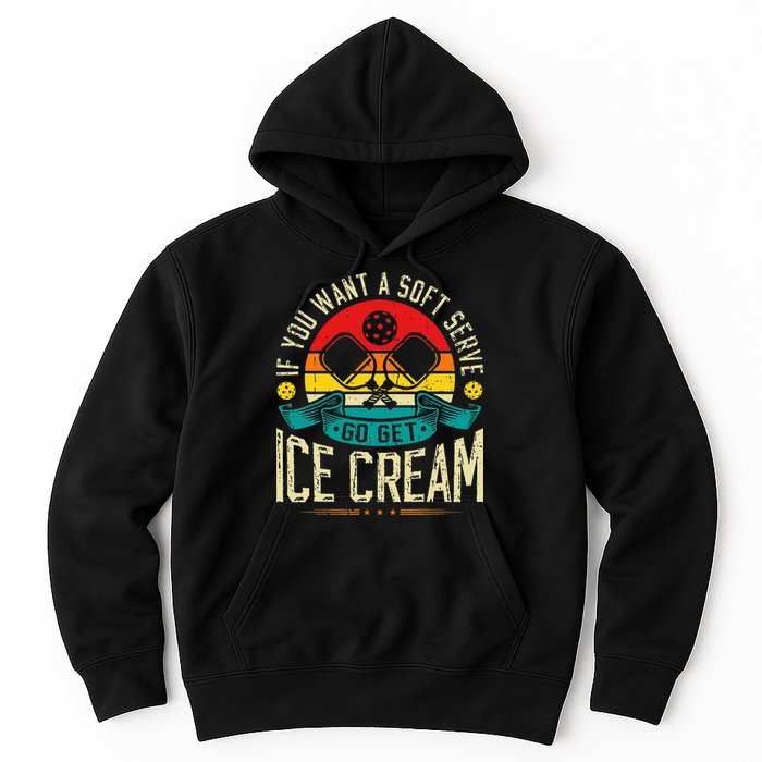 Pickleball Soft Serve Ice Cream Pickleball Player Hoodie