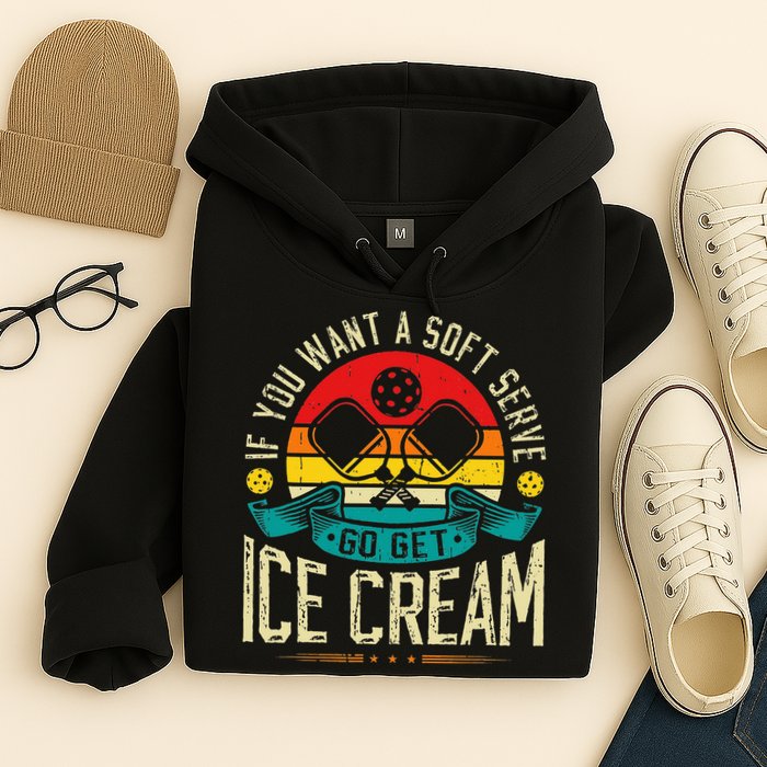 Pickleball Soft Serve Ice Cream Pickleball Player Hoodie