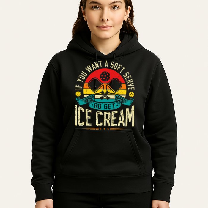 Pickleball Soft Serve Ice Cream Pickleball Player Hoodie