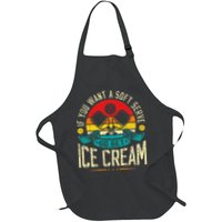 Pickleball Soft Serve Ice Cream Pickleball Player Full-Length Apron With Pockets