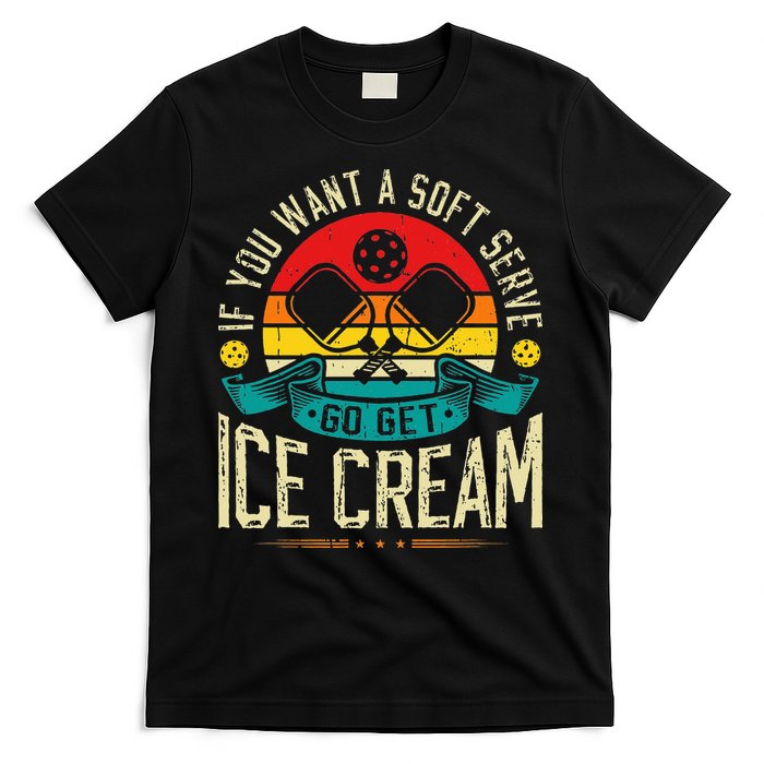 Pickleball Soft Serve Ice Cream Pickleball Player T-Shirt