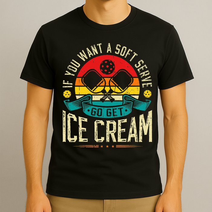 Pickleball Soft Serve Ice Cream Pickleball Player T-Shirt