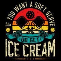 Pickleball Soft Serve Ice Cream Pickleball Player T-Shirt
