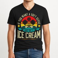 Pickleball Soft Serve Ice Cream Pickleball Player V-Neck T-Shirt