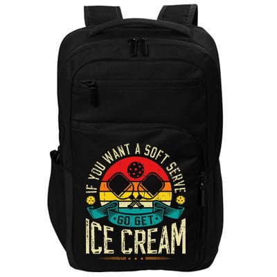 Pickleball Soft Serve Ice Cream Pickleball Player Impact Tech Backpack