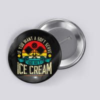 Pickleball Soft Serve Ice Cream Pickleball Player Button