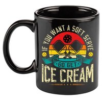 Pickleball Soft Serve Ice Cream Pickleball Player 11oz C Handle Ceramic Mug