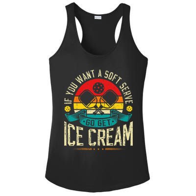 Pickleball Soft Serve Ice Cream Pickleball Player Ladies PosiCharge Competitor Racerback Tank