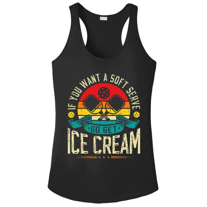 Pickleball Soft Serve Ice Cream Pickleball Player Ladies PosiCharge Competitor Racerback Tank