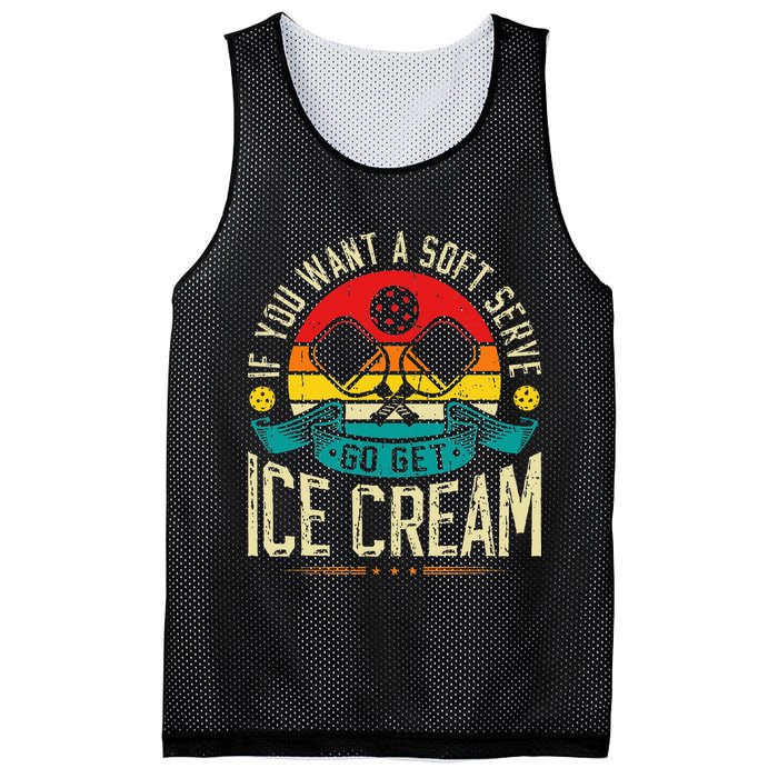 Pickleball Soft Serve Ice Cream Pickleball Player Mesh Reversible Basketball Jersey Tank