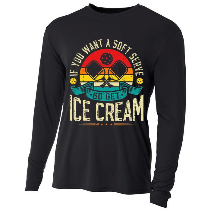 Pickleball Soft Serve Ice Cream Pickleball Player Cooling Performance Long Sleeve Crew