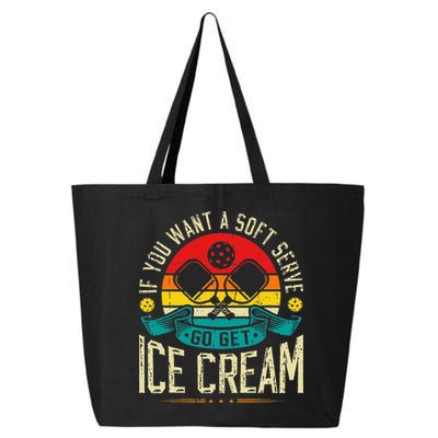 Pickleball Soft Serve Ice Cream Pickleball Player 25L Jumbo Tote