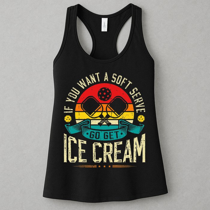 Pickleball Soft Serve Ice Cream Pickleball Player Womens Tank Top