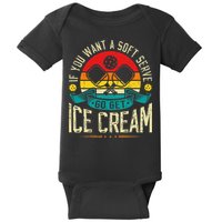 Pickleball Soft Serve Ice Cream Pickleball Player Baby Bodysuit