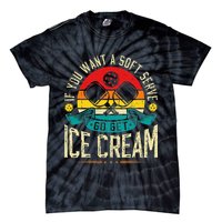 Pickleball Soft Serve Ice Cream Pickleball Player Tie-Dye T-Shirt