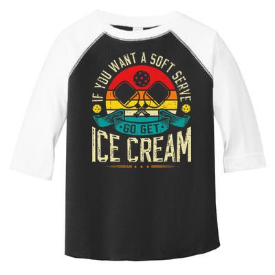 Pickleball Soft Serve Ice Cream Pickleball Player Toddler Fine Jersey T-Shirt