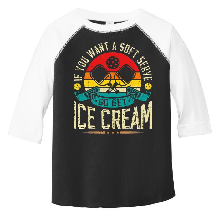 Pickleball Soft Serve Ice Cream Pickleball Player Toddler Fine Jersey T-Shirt