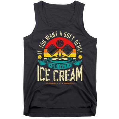 Pickleball Soft Serve Ice Cream Pickleball Player Tank Top