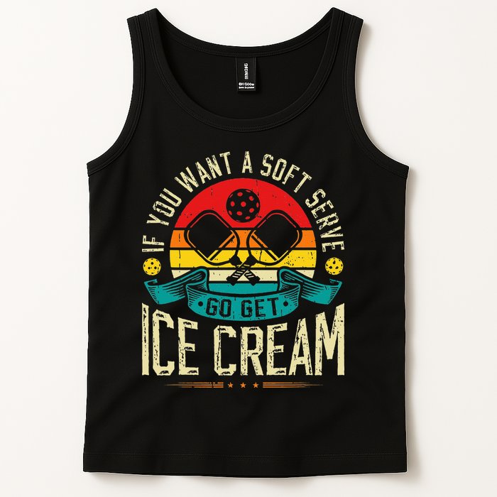 Pickleball Soft Serve Ice Cream Pickleball Player Tank Top
