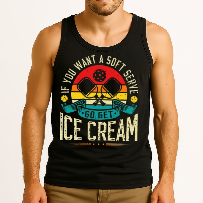 Pickleball Soft Serve Ice Cream Pickleball Player Tank Top