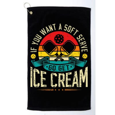 Pickleball Soft Serve Ice Cream Pickleball Player Golf Towel
